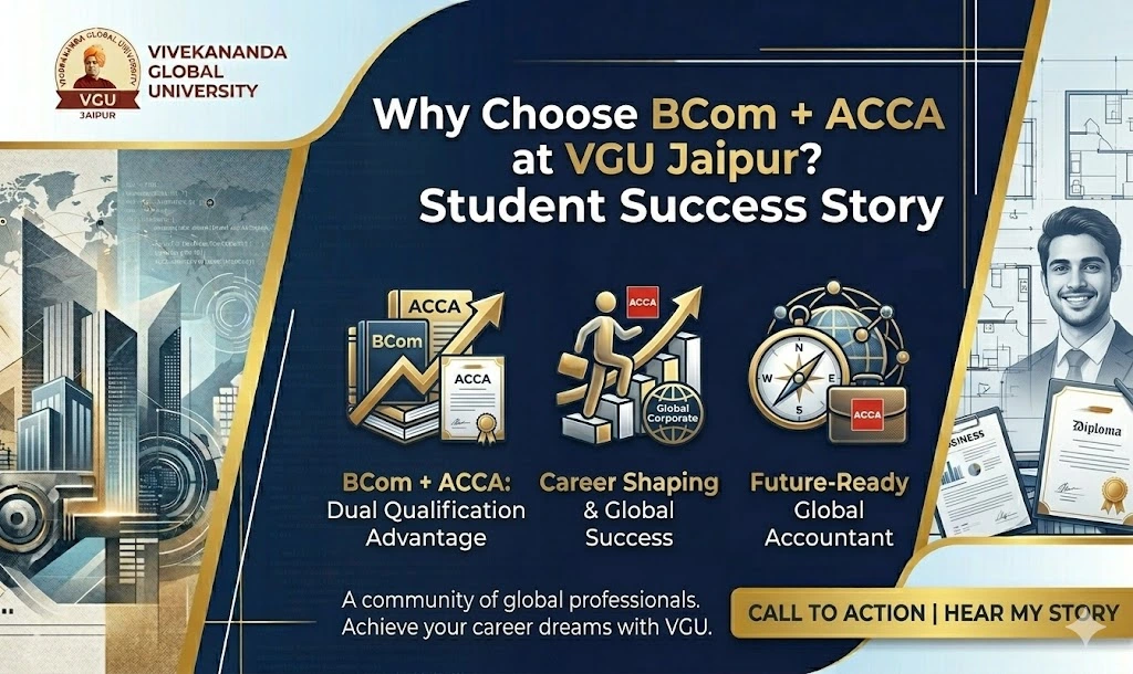 My BCom + ACCA Journey at GCEC, VGU Jaipur: From Classroom Learning to Global Finance Opportunities